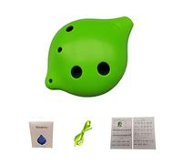 SIKATIHU Ocarina C Key - Instrumento musical de ocarina de plástico de 6 agujeros para principiantes, el mejor regalo para adultos y niños (verde)