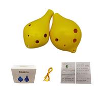 SIKATIHU Ocarina de plástico con 6 agujeros para principiantes, el mejor regalo para adultos y niños (amarillo)