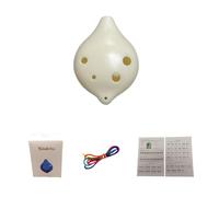 SIKATIHU Ocarina de plástico con 6 agujeros para principiantes, el mejor regalo para adultos y niños (blanco)
