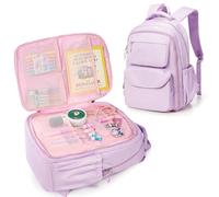 sikazan Mochilas escolares adolescente chica de 10 a 14 años: mochila escolar ligera con correa para carrito, portabotellas, organizador y apertura de 180°. Para primaria y secundaria.