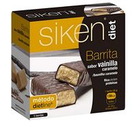 Siken Diet Barrita Sabor Vainilla y Caramelo 5 unidades