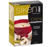 Siken Diet - Crema Sabor Champiñones, Rica en Proteínas y Baja en Grasas - Estuche con 7 sobres de 22 g, 154 g