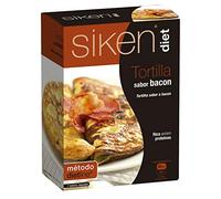 Siken Diet - Tortilla Sabor a Bacon, Rica en Proteínas y Baja en Azúcares - Estuche con 7 sobres de 24 g, 168 g