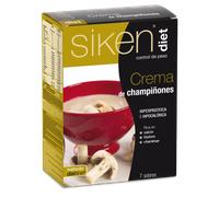 Siken Diet Crema sabor champiñones, rica en proteínas y baja en grasas – 7 sobres (154 g)