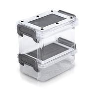 SIKGFPN Kit de cría de gusanos de la harina, para criar gusanos de la harina vivos, alimentador de gusanos de la harina con pinzas y ropa de cama de salvado de trigo (para gusanos de 0,5 a 2 cm)