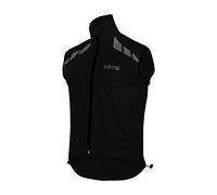 Sikma Chaleco de ciclismo ligero con tapón de viento, chaleco sin mangas, reflectante, para correr, ciclismo, de alta visibilidad, chaleco de primavera para bicicleta, ropa térmica ligera, Negro, M