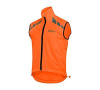 Sikma Chaleco de ciclismo ligero, cortavientos, sin mangas, reflectante, para correr, ciclismo, camiseta de alta visibilidad, chaleco de primavera para bicicleta, ropa térmica ligera., naranja, L