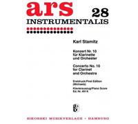 SIKORSKI STAMITZ CARL - CONCERTO N°10 - CLARINET AND ORCHESTRA Partition classique Bois Clarinette: for clarinet and orchestra. 28. clarinet, orchestra. Réduction pour piano.
