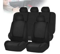 SikRea 9 Piezas Juego de Fundas para Asientos de Coche para Jeep Cherokee XJ/Cherokee Laredo(XJ)/Cherokee Jamboree(XJ)/Cherokee Country(XJ), Universales Car Seat Covers Full Set,Black