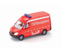 siku 0805, Ambulancia, Metal/Plástico, Rojo, Versátil, Vehículo de juguete para niños