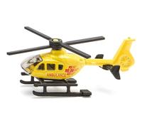 Siku – Helicóptero de rescate 0856 – Metal/Plástico, rotores giratorios – Amarillo