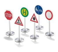 siku 0857, Set de señales de carretera, 6 piezas, Metal/Plástico, Multicolor, Fácil de combinar con los mundos de juego siku