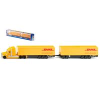 SIKU 1/87 CAMIÓN BALANZA REMOLQUE DE MENSAJERÍA DHL MODELO ESTÁTICO DIECAST