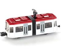 siku 1011, Tranvía, Metal/Plástico, Blanco/Rojo, Enganches para remolque de tren estándar siku para conectar con otros trenes
