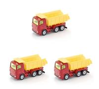 Siku 1075, Camión con Caja basculante, Metal/Plástico, Rojo/Amarillo, Caja basculante (Paquete de 3)