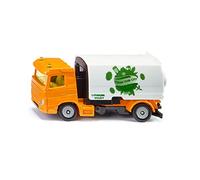 siku 1104, Barredora Faun, Juguete, Metal/Plástico, Amarillo/Blanco, Contenedor de recogida plegable, Chasis de 2 ejes