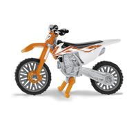 siku 1391, Moto KTM SX-F 450, Metal/Plástico, Naranja/Blanco, Soporte plegable
