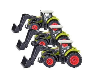Siku 1392 Super Claas Axion with Front Loader, Green (Paquete de 3)