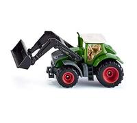 siku 1393, Tractor Fendt 1050 Vario con cargador frontal, Verde/Negro, Cargador frontal móvil, Cabina desmontable, Ruedas de goma
