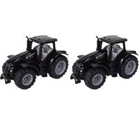 Siku 1397, DEUTZ-FAHR TTV 7250 Warrior, Metal/plástico, Negro, Tractor de Juguete para niños (Paquete de 2)