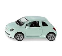 Siku Vehículo de juguete para niños Fiat 500 1453 – Metal/plástico, ruedas de goma, verde menta