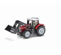 siku 1484, Massey Ferguson con cargador frontal, Metal/Plástico, Rojo/Negro, Car
