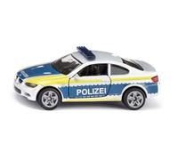 Siku 1532, BMW M3 Coupé Policía, Metal/Plástico, Plata, Coche de Juguete para niños, Puertas Abiertas