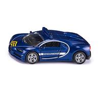 siku 1541, Coche de policía Bugatti Chiron, Azul, Metal/Plástico, Ruedas de goma, Apertura de capó
