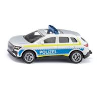 Siku 1552 Audi Q4 e-Tron - Coche de policía de policía, Metal/plástico, Azul/Plata, Coche de Juguete para niños, neumáticos de Goma, Enganche de Remolque