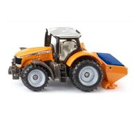 Siku 1563, Massey Ferguson con esparcidor de Sal, Metal/plástico, Naranja, Tractor de Juguete para niños, Incl. esparcidor de Sal, Cabina Desmontable