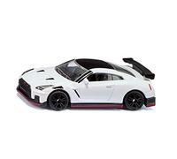 Siku 1579, Nissan GT-R Nismo, Coche de Juguete, Metal/Plástico, Negro/Blanco, con neumáticos de Goma y alerón