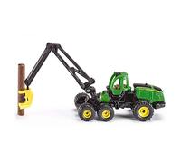 siku 1652, Procesadora John Deere Harvester, Silvicultura, Metal/Plástico, 1:87, Verde, Incl. tronco, Grúa giratoria