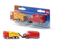 siku 1667, Breakdown Truck with Car, Metal/Plastic, Red/Yellow, Liftable and low