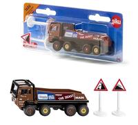 siku 1686, HS Schoch 8x8 MAN Truck-Trial, Metal/Plástico, 1:87, Marrón, Incl. 2 señales de advertencia, Compatible con otros modelos siku de la misma escala