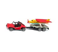 siku 1696, Buggy con avión deportivo, Set de juguete, Metal/plástico, Rojo/amarillo, Con remolque, Neumáticos de goma, Alas de avión retráctiles