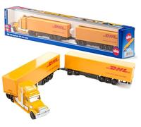 SIKU 1/87 CAMIÓN BALANZA REMOLQUE DE MENSAJERÍA DHL MODELO ESTÁTICO DIECAST
