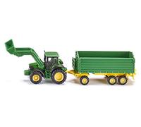 Tractor John Deere C/Remolque 1:87 Modelo Siku