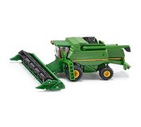 Siku 1876, Cosechadora combinada T670i John Deere, 1:87, Metal/Plástico, Verde, Unidad de Corte móvil y Desmontable