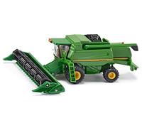 siku 1876, Cosechadora combinada T670i John Deere, 1:87, Metal/Plástico, Verde, Unidad de corte móvil y desmontable