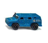 siku 1926, Furgón blindado Rheinmetall Survivor, Coche de juguete, 1:50, Metal/plástico, Azul, Apertura de puertas, incluye pegatinas varios idiomas y 4 lingotes de oro
