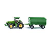 siku 1953, Tractor John Deere con remolque, 1:50, Metal/Plástico, Verde, Multifuncional