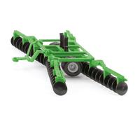 siku 2071, Grada de Discos, 1:32, Metal/Plástico, Verde/Negro, Brazos Abatibles con Discos Móviles, Neumáticos Engomados, Modelo de Juguete Compatible con Enganches de Remolque de Tractores 1:32