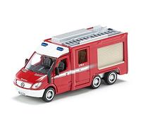 siku 2113 Camión de bomberos Mercedes-Benz Sprinter, Puertas funcionales, 1:50, Metal/Plástico, Rojo