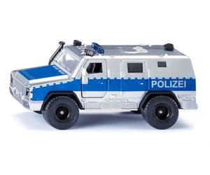 Siku 2304, Rheinmetall Man Survivor R, Coche Patrulla de la policía, 1:50, Metal/plástico, Plata/Azul, Apertura de Puertas