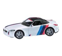 siku 2347, BMW Z4 M40i, 1:50, Metal/plástico, Blanco, Coche de juguete para niños, Ruedas desmontables, Incluye hoja de pegatinas con adhesivos en diseño M