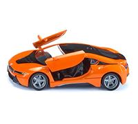 siku 2348 Coche deportivo BMW i8 LCI, Ruedas desmontables, 1:50, Metal/Plástico, Naranja/Negro