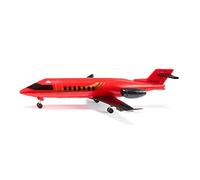 siku 2526, Avión de negocios, Jet de juguete, Plástico, Rojo, 7 luces LED, Tren de aterrizaje retráctil y extensible