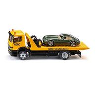 siku 2712 Grúa de vehículos, Diseño ADAC, Incl. coche de juguete, 1:55, Metal/Plástico, Amarillo