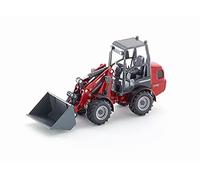siku 3059, Cargadora Weidemann Hoftrac, 1:32, Metal/Plástico, Rojo, Brazo de carga y pala móviles