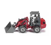 Siku 3059, Cargadora Weidemann Hoftrac, 1:32, Metal/Plástico, Rojo, Brazo de Carga y Pala móviles